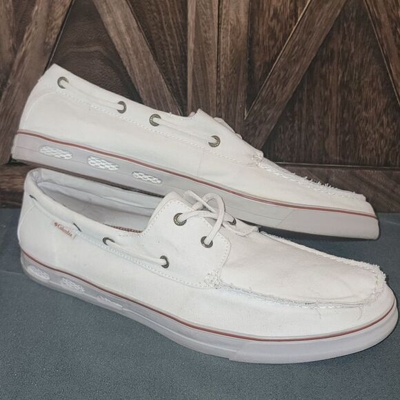 Columbia Vulc N Vent Boater Topsider Lace Shoes Seaside White Men's Size 14 - Picture 13 of 13